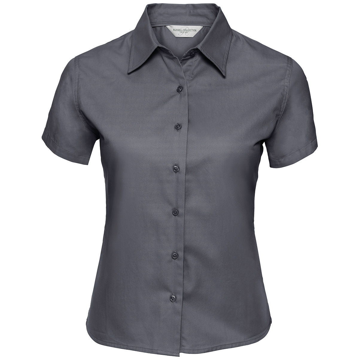 Klassische Twill Bluse - Kurzarm