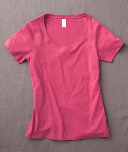 Womens Sheer Scoop Neck Tee